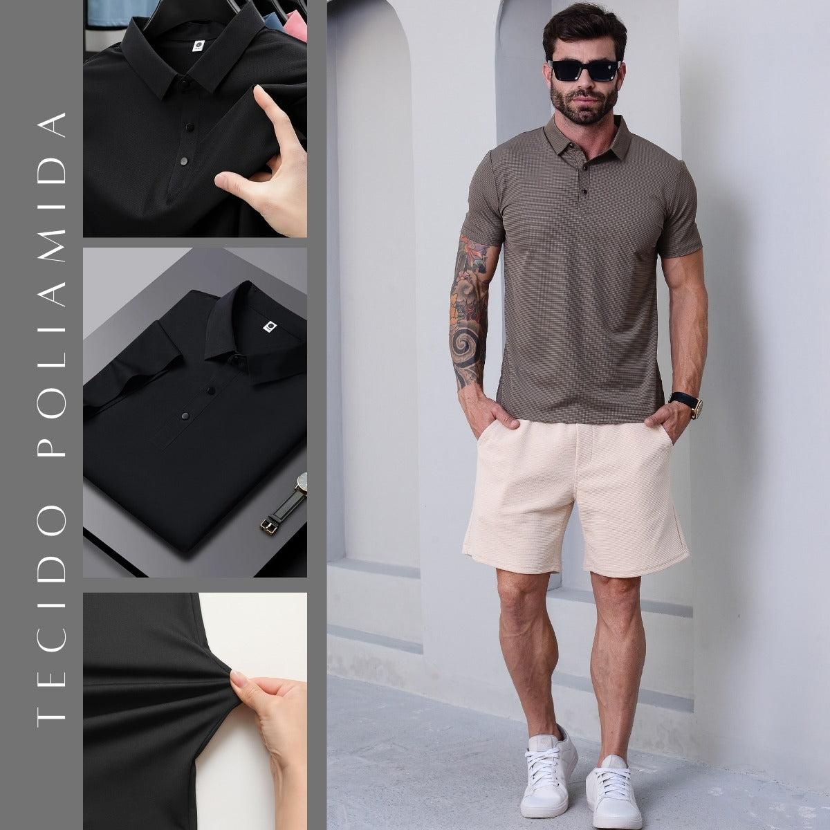 Camisa Polo Masculina Premium Importada Lisa